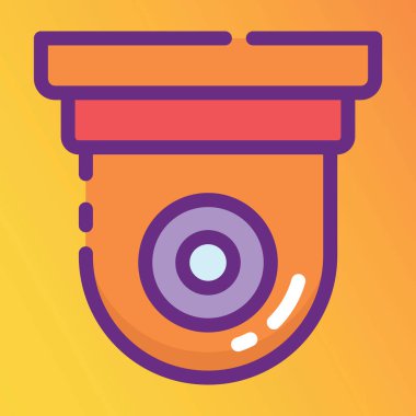 Düzenlenebilir biçimdeki bir gizli kamera simgesi tasarımı, düz çizgi vektörü 