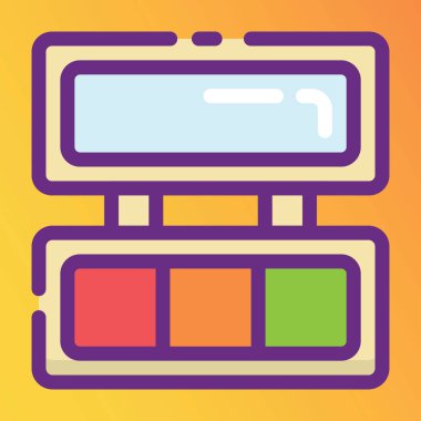 Makyaj setinin düz vektör tasarımı