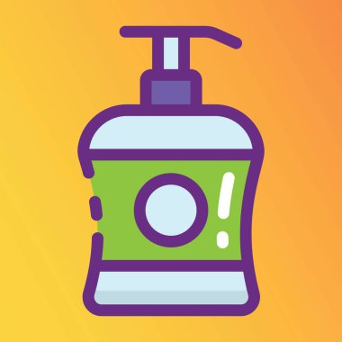 Sabun dağıtıcı simgesi, modern düz stil, sıvı sabun