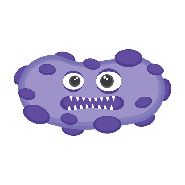 Плоска Ікона Бактерій Страшний Мікрограніт — стоковий вектор