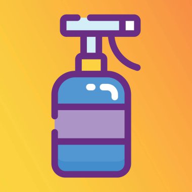 Sprey şişesinin düz simgesi, düzenlenebilir simge tasarımı 