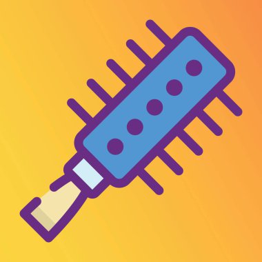 Düzenlenebilir düz biçimli kuru fırça simgesi üfle 