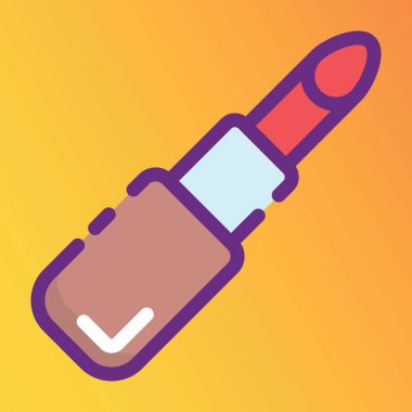 Dudaklar için makyaj, moda düz stil ruj simgesi