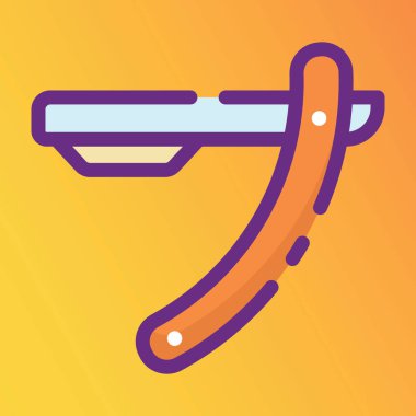 Düzenlenebilir düz dizaynda güvenlik jileti simgesi 