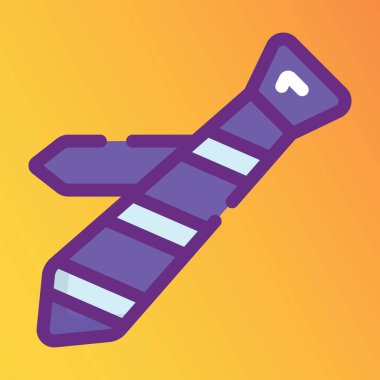 Düzenlenebilir düz stil moda kravat vektörü 