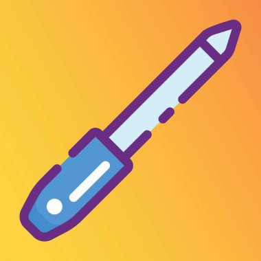 Modern düz stil bir tırnak tamponu simgesi 