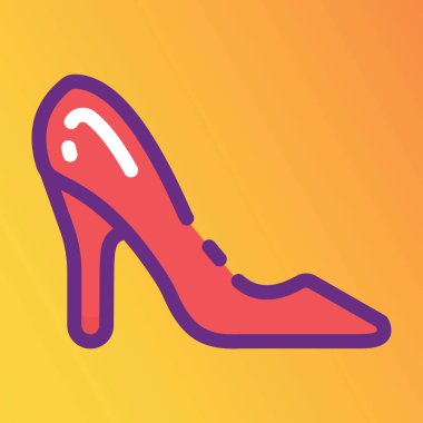 Yüksek topuklu vektörün düz tasarımı 