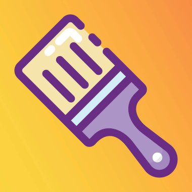 Bir boya fırçası ikonu tasarımı, sanat fırçası konsepti 