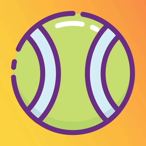 Икона Крикетного Мяча Современном Плоском Стиле Жесткий Мяч — стоковый вектор
