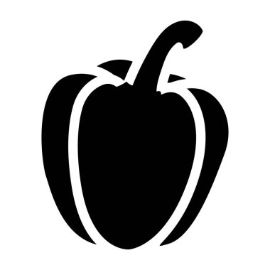 Biber kabartma ikonu, dolma biber veya kapsika en iyi diyet yiyecekler için., 