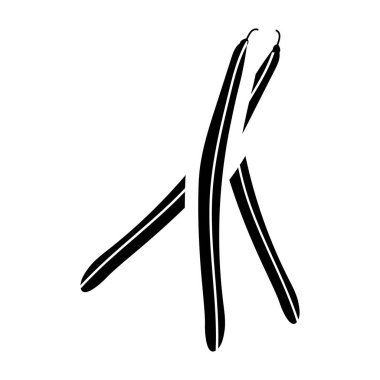 Çalı fasulyesi ikonu tasarımı, bitkisel sebze konsepti 