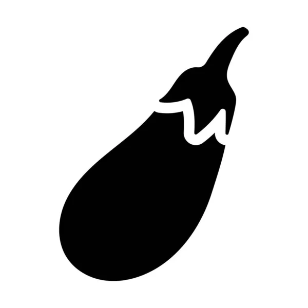 Icono Brinjal Vector Editable — Archivo Imágenes Vectoriales