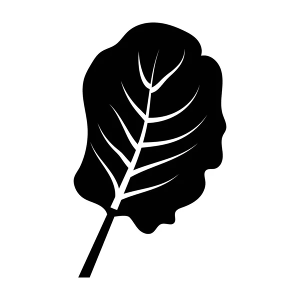 Hoja Espinaca Bebé Fresco Icono Glifo Comida Saludable — Vector de stock