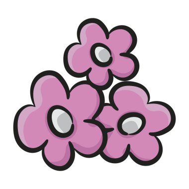 Menekşe çiçeğinin düzenlenebilir ikonu, bahçe çiçeği 