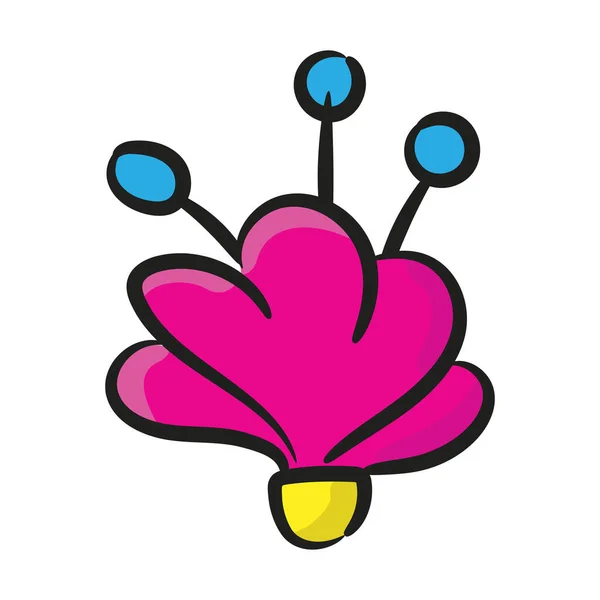 医学の花のアイコン 手描きベクトルのハイビスカスの花 — ストックベクタ