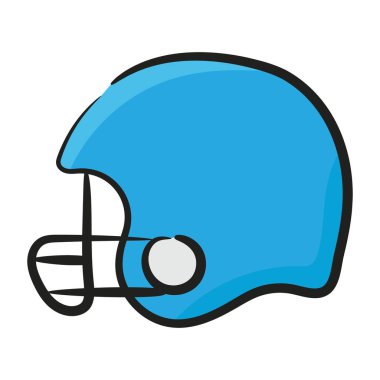 Bir baş koruyucu araç, modaya uygun el çizimi tarzında kask 