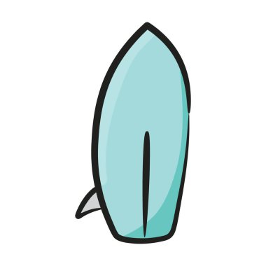 Plaj karalama vektörü, funboard karalama simgesi