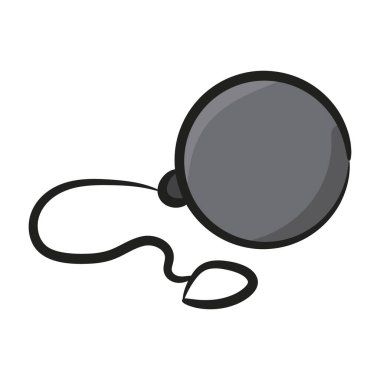 Kettlebell simgesinin düz vektör tasarımı.