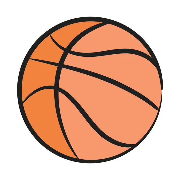 Sportball Ikone Modernen Handgezeichneten Stil Basketball — Stockvektor