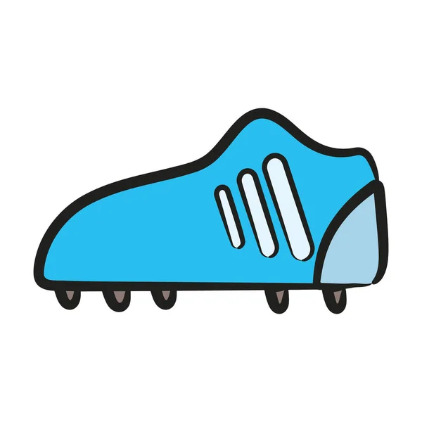 Icône Chaussure Sport Design Vectoriel Doodle — Image vectorielle