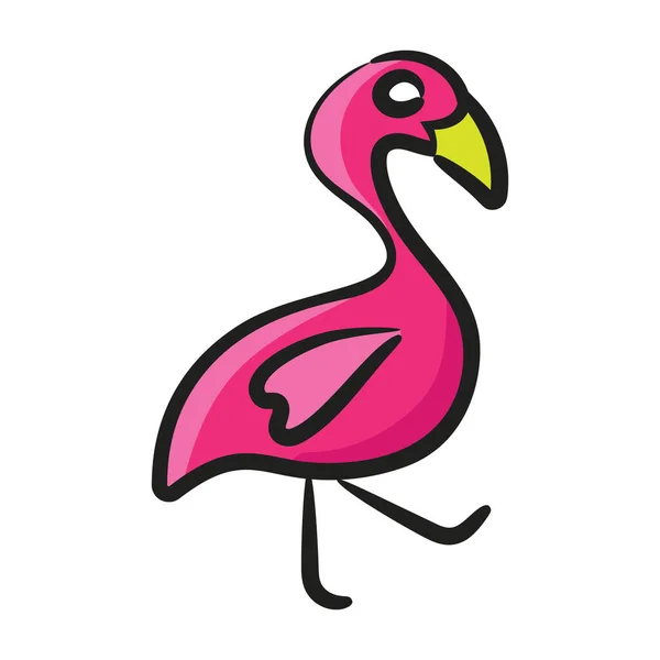 Design Flamingo Estilo Doodle Moderno —  Vetores de Stock