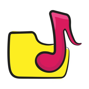 Müzik dizininin el çizimi simgesi, düzenlenebilir vektör.