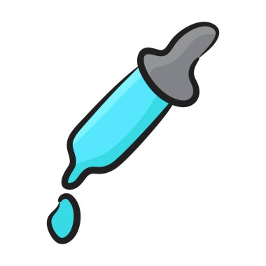 Karalama tasarımında mürekkep ya da renk damlası pipeti aracı