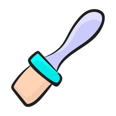 Sanat ve zanaatta kullanılacak boya fırçası, karalama vektörü 