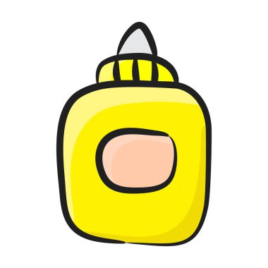 Şişedeki yapışkan sıvı sakız, karalama simgesi.