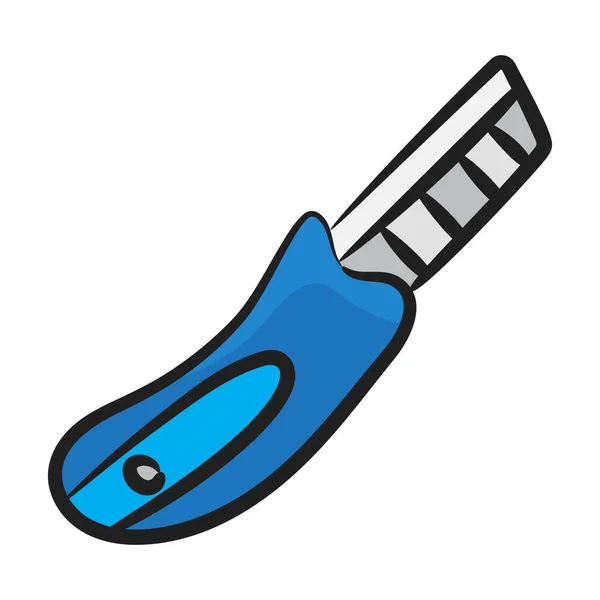 Werkzeug Büro Verwendet Das Papier Schneiden Papierschneider Doodle Symbol — Stockvektor