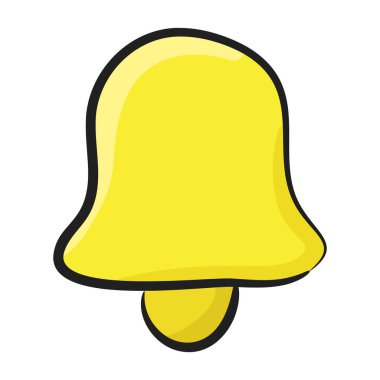 Düz dizaynlı çan simgesi, düzenlenebilir vektör 