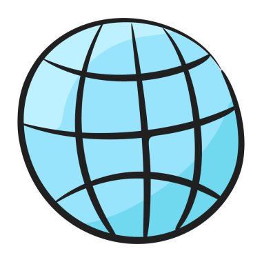 Bir web tarayıcı, el çizimi tarzında dünya çapında web tasarımı 