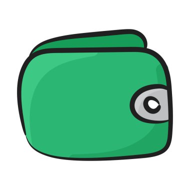 Para cüzdanı simgesi tasarımı, cüzdanın düzenlenebilir vektörü 