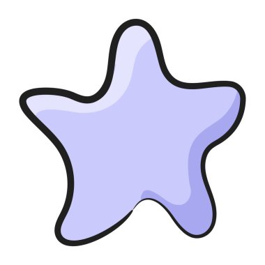 Sıralama yıldız simgesi tasarımı, el çizimi değerlendirme vektörü 