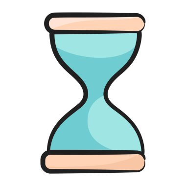 Eski zamanlayıcı kum saati simgesi olarak adlandırılır, düz dizayn 