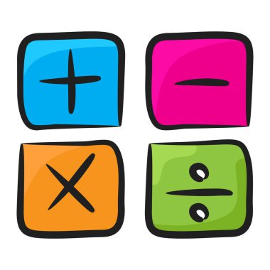 Hesaplamalar simgesi tasarımı, matematiksel araçlar kavramı  
