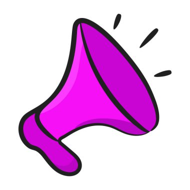 Kampanyanın simge tasarımı, megafonun karalama simgesi 