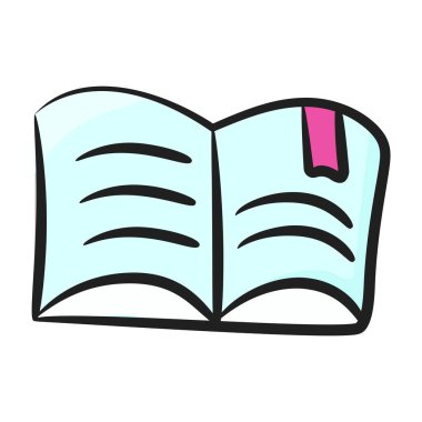 Not defteri simgesi tasarımını aç, karalama biçiminde dizüstü bilgisayar 