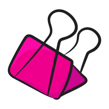 Bulldog klipsi simgesi, düzenlenebilir el çizimi biçiminde klasörün vektörü 