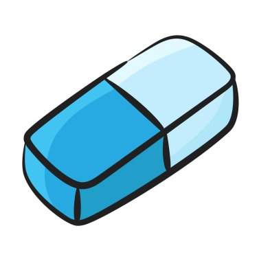 Silginin bir simge tasarımı, elle çizilmiş düzenlenebilir biçimdeki vektör 