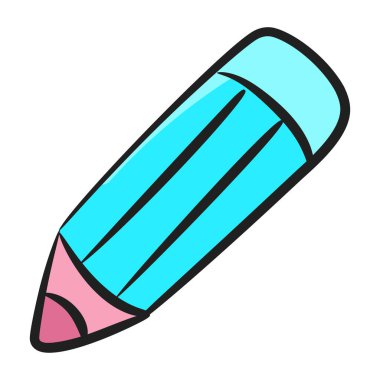 Modern düzenlenebilir biçimdeki kalem ve yazma aracının bir simge tasarımı 