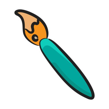 Bir boya fırçası tasarımı, düzenlenebilir sanat fırçası vektörü 