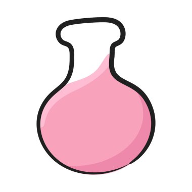 Test tüplü kimyasal matara, laboratuvar şişesi ikonu konsepti