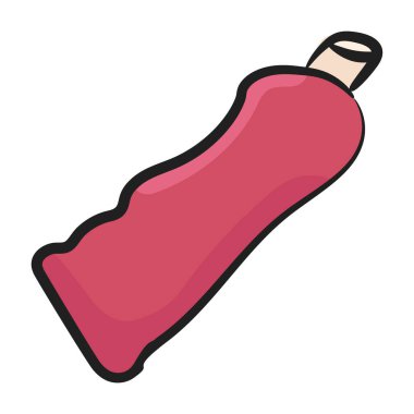 Düzenlenebilir karalama tarzında boyama tüpü simgesi, sıvı boya vektörü 