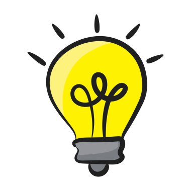 Fikir simgesi tasarımı, modern düzenlenebilir biçimdeki yenilik vektörü 