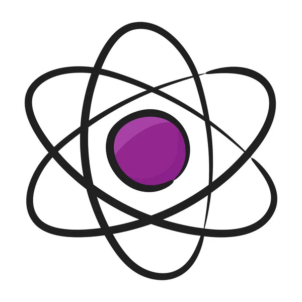 Vektorový Styl Nukleární Fyziky Editovatelná Ikona — Stockový vektor