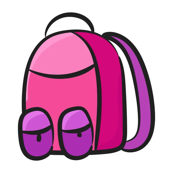 Diseño Del Icono Mochila Del Estudiante Mochila — Vector de stock