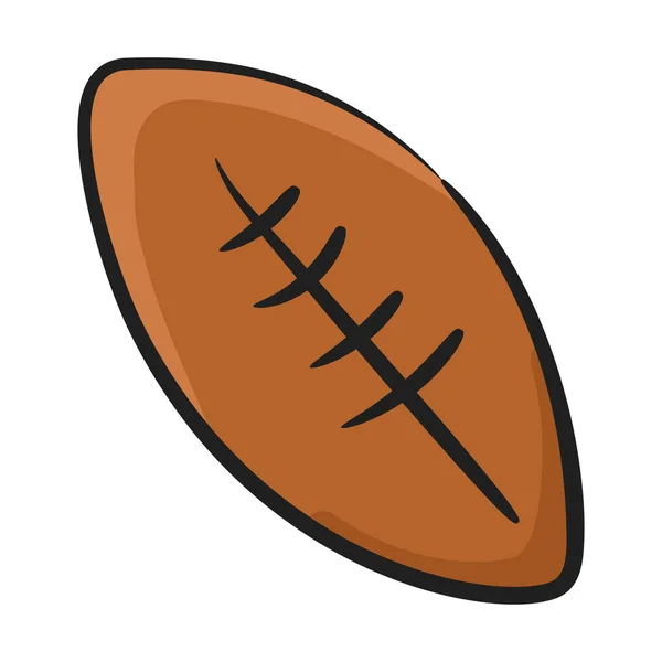 Icono Del Rugby Diseño Del Vector Doodle Fútbol Americano — Vector de stock