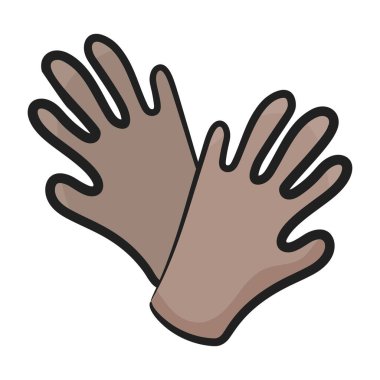 Bir el kaplaması, düz bir bahçe eldiveni ikonu.