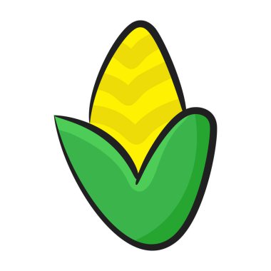 Koçandaki mısır için Doodle tarzı simge 